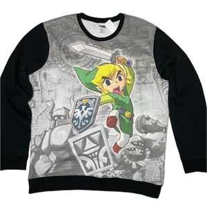 The Legend of Zelda Link Character Knit Graphic Crewneck Sweatshirt